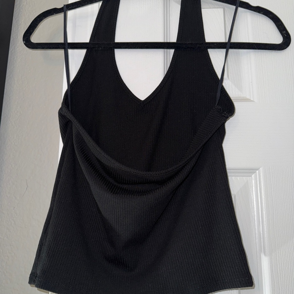 American Eagle Outfitters Black Ribbed Top - Picture 6 of 8